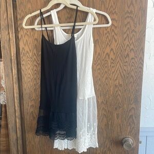 Y2K Black and White Lace‎ Slips